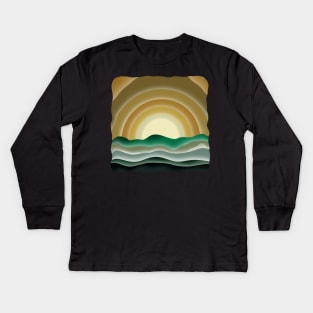 Gold and Green Delight Kids Long Sleeve T-Shirt